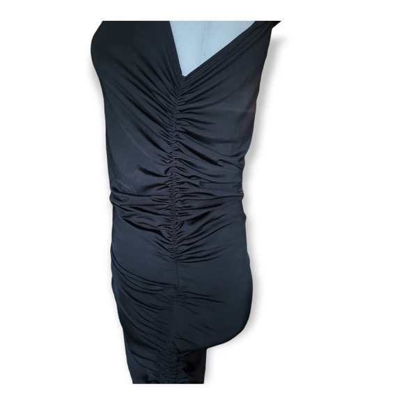 Pretty Little Things Ruched Bodycon Black Mini Dress Size 6‎ - Picture 6 of 9